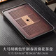 賞福茶盤(pán)家用輕奢現代小型瀝儲水式茶臺功夫茶具竹茶盤(pán)簡(jiǎn)約托盤(pán) 大號胡桃色竹制春羨窗花茶盤(pán) 【尺寸看圖標注】