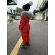 喜雅萌男童羽絨連體滑雪服新款童裝貉子毛領(lǐng)女寶兒童嬰兒加厚款白鴨絨服 紅色連體+灰狐貍毛+腰帶鞋套偏 100 S