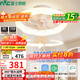 雷士（NVC）LED照明風(fēng)扇燈吸頂吊扇燈北歐臥室白色奶油風(fēng)低層適用42瓦