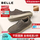 百麗（Belle）男鞋高幫休閑工裝鞋2025冬季新商場(chǎng)同款真皮板鞋加絨8WK01DD5預售 灰色-絨里 40