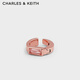CHARLES&KEITH棱鏡半寶石耳骨夾七夕禮物CK5-42120323 Rose Gold玫瑰金色 R