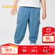 巴拉巴拉童裝兒童長(cháng)褲工裝牛仔褲男童褲子夏季寬松束腳褲時(shí)尚百搭 牛仔中藍88201 120