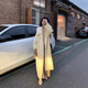 恩若凡毛衣外套女秋冬長(zhǎng)款加厚針織開(kāi)衫馬海毛大衣感腰帶寬松慵懶風(fēng)開(kāi) 米白色 XL