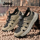 Jeep吉普情侶涼鞋男春季新款透氣涉水徒步登山鞋軟底防滑溯溪運動(dòng)鞋男 沙色【男款】 【標準運動(dòng)鞋碼】 41