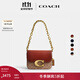 蔻馳（COACH）女士經(jīng)典標志蛇皮革細節IDOL手袋女包 B4/棕黃色 銹紅色
