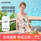 MQDMINI童裝女童連衣裙寶寶公主裙3-6歲兒童裙子夏季純棉衣服 清涼夏日彩虹橋 90