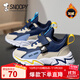SNOOPY史努比童鞋男童運動(dòng)鞋冬季短絨加棉跑步鞋保暖棉鞋3933A深藍米33