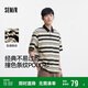 森馬（Semir）POLO衫男撞色肌理條紋t恤青年2025夏季短袖上衣通勤109325115109