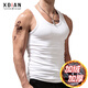 續點(diǎn)保暖背心男加絨加厚秋冬寬肩棉緊身運動(dòng)修身保暖內衣無(wú)袖t恤打底 白色窄肩 XL 碼128-138斤左右修身版型
