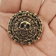BURJUMAN加勒比海盜周邊黃銅真空電鍍金阿茲特克金幣光金幣無吊環(huán)加勒比海 做舊