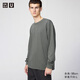 優(yōu)衣庫男裝女裝大師T AIRism棉混紡圓領(lǐng)T恤長(cháng)袖25秋冬新款479781 58 深綠色 L