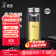 希諾（HEENOOR）雙層玻璃杯男士辦公泡茶杯送禮耐高溫大容量水杯中秋節(jié)禮物禮盒 【升級純鈦部件】抗菌版410ml
