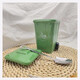 慕柯小紅書(shū)同款水杯垃圾桶杯潮流綠色馬克杯情侶禮物搞怪水杯美式ins 綠色 不含勺