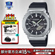 卡西歐（CASIO）男表G-SHOCK明星同款小鋼炮時(shí)尚運動(dòng)防水石英表送男友禮物 GBM-2100-1A水墨黑太陽(yáng)能