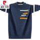 皮爾卡丹（pierre cardin）男生秋冬季羊毛衫加厚款潮流ins青少年毛衣韓版初高中學(xué)生打底衫 藏青色(100%不起球) L 170 適合164-172C身高