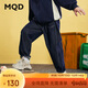 馬騎頓（MQD）男童秋季新品中大童學(xué)院風(fēng)百搭休閑牛仔褲 原牛仔色 150