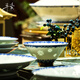 井瓷景德鎮(zhèn)青花玲瓏餐具整套裝筷子碟碗盤高檔酒店喬遷之喜新婚送禮物 青花玲瓏瓷丨6人食丨 40頭