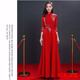 黛筱詩(shī)大合唱團演出服女長(cháng)裙成人舞臺現代表演服裝指揮高貴優(yōu)雅獨唱禮服 紅色 3XL