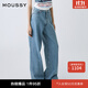 moussy【秦嵐同款】女裝新品休閑丹寧風(fēng)牛仔褲010ISA11-9081 111淺藍色 M 10026