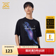 卡賓男裝印花T恤24夏新款寬松短袖潮流商場(chǎng)同款H3242132104 煤黑色01 XL /180/52