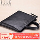 ELLE HOMME男士公文包 時(shí)尚真皮手提包 休閑商務(wù)電腦包牛皮男包262510黑色