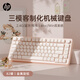 惠普（HP）K10G客制化機械鍵盤(pán) 人體工學(xué)拔便熱插拔學(xué)生桌搭辦公電競游戲藍牙三模無(wú)線(xiàn)鍵盤(pán)女生82鍵 奶油【無(wú)線(xiàn)三模版-天青軸】