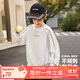 ASK JUNIOR男童長袖衛(wèi)衣上衣秋裝新品兒童不規(guī)則分割休閑純棉衛(wèi)衣青少年