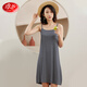 浪莎吊帶睡裙女性感薄款大碼寬松冰絲感睡衣休閑舒適家居服