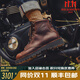 DANNER 丹納Moto GTX男女同款中幫摩托皮靴騎士靴防水復古工裝靴35940 35940-棕色-男款-D版 41.5