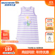 Skechers斯凱奇童裝女童背心連衣裙兒童夏季透氣裙子L225G020 紫白條紋/596 140