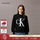 Calvin KleinJeans【甄選禮盒】25秋冬女士通勤ck字母提花純棉圓領(lǐng)打底針織衫