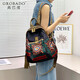 高巴度（GORBADO）牛津布雙肩包女2025新款時(shí)尚高級感背包女士復古帆布書(shū)包女大學(xué)生 大眼睛