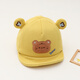 李晨曦（Lichenxi）寶寶帽子春秋薄款鴨舌帽可愛(ài)卡通小熊男童女童遮陽(yáng)帽嬰幼兒棒球帽 糊愛(ài)心耳朵熊鴨舌帽—黃色 適合5-24個(gè)月寶寶頭圍44-49CM