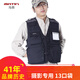 馬田攝影背心定制印字春秋冬夏季專業(yè)高端多口袋戶外男女導(dǎo)演記者透氣攝影師馬甲適用佳能尼康索尼富士 黑色M碼（150斤以下）