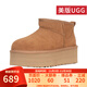 UGG美版秋冬女款保暖加厚底迷你短筒雪地靴1135092 CHE-栗色 37