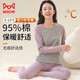 貓人兒童保暖內(nèi)衣女童少女發(fā)育期【純棉】秋衣秋褲中大童秋冬睡衣套裝