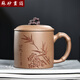 蘇砂畫(huà)詣紫砂杯宜興原礦青段泥純手工帶蓋泡茶杯單人男士辦公家用竹節杯子