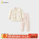 童泰（TONGTAI）寶寶套裝秋冬季純棉夾棉嬰兒衣服兒童內(nèi)衣睡衣家居服粉色90cm