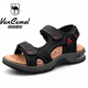 西域駱駝涼鞋男夏天沙灘鞋戶(hù)外露趾男士運動(dòng)休閑涼拖鞋夏季氣墊減震男鞋 黑色 42