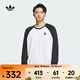 阿迪達斯 （adidas）Originals三葉草2025年男子WABASH TEE 3純棉印花運動(dòng)長(cháng)袖T恤 KD1854 XS