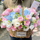 冉子花坊鮮花速遞同城配送向日葵混搭抱抱桶玫瑰送女友愛(ài)人生日禮物真鮮花 歲月美人