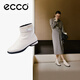 愛步（ECCO）靴子女 冬季簡(jiǎn)約氣質(zhì)時(shí)尚百搭牛皮粗跟短靴女 雕塑222353 HL 石灰色22235301378 37