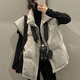 樂(lè)卡利棉服馬甲男女無(wú)袖面包服學(xué)院風(fēng)外套上衣背心秋冬季韓版寬松設(shè)計(jì)感 棉服馬甲【高級(jí)灰S   120斤內(nèi) 】