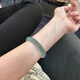 禮盼藍(lán)水瑪瑙玉髓玉鐲子手鐲冰種翡翠色手鐲女油青綠瑪瑙鐲子七夕禮物 56mm圈口體重95-105斤 （精美禮盒）