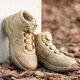 龍牙新款龍牙龍鋒中幫戰術(shù)通勤靴戶(hù)外徒步登山舒適休閑百搭鞋 沙色（中幫加棉版） 40