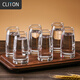 CLITON白酒杯分酒器 倒酒器家用帶刻度分酒壺小酒盅100ml 白酒壺6只套裝
