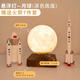 松潮（SONGCHAO）月球燈磁懸浮星空月亮星球燈臥室床頭書(shū)房氛圍燈小夜燈生日禮物 月球 【精美包裝】淺色底座+代寫(xiě)賀卡+火箭7件套