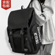 栢啟歆書(shū)包男雙肩包女高中大學(xué)生背包大容量旅游出行防潑水電腦包登山包 翻蓋書(shū)包【黑色】