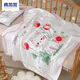 棉加加（Cotton++）嬰兒夏涼被新生兒空調被6層純棉紗布浴巾蓋毯寶寶薄款午睡小被子 六層柔紗【貓咪】a類(lèi)母嬰棉 拉伸110*110cm