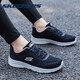 斯凱奇（Skechers）女士輕便時(shí)尚跑步鞋旗艦春季新款休閑運動(dòng)鞋女鞋增高網(wǎng)鞋 黑 37